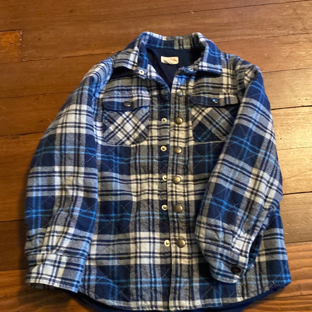 Cat and Jack boys youth quilted flannel